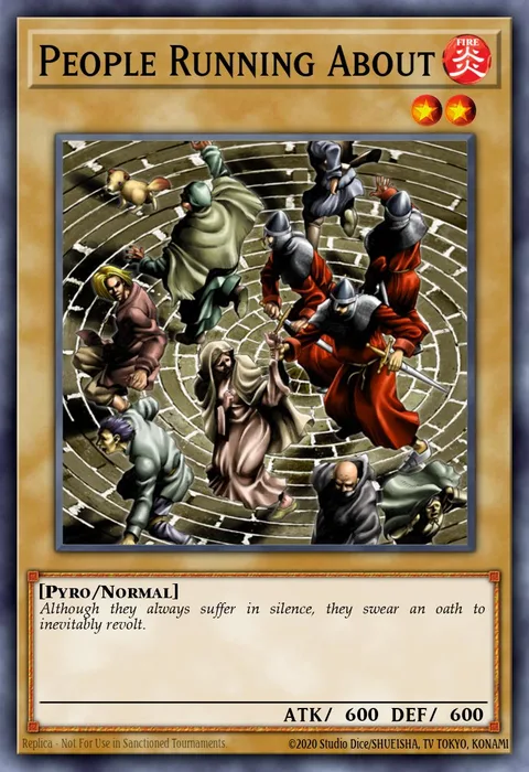 People Running About trading card