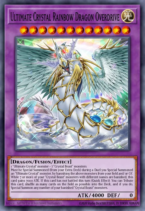 Ultimate Crystal Rainbow Dragon Overdrive trading card