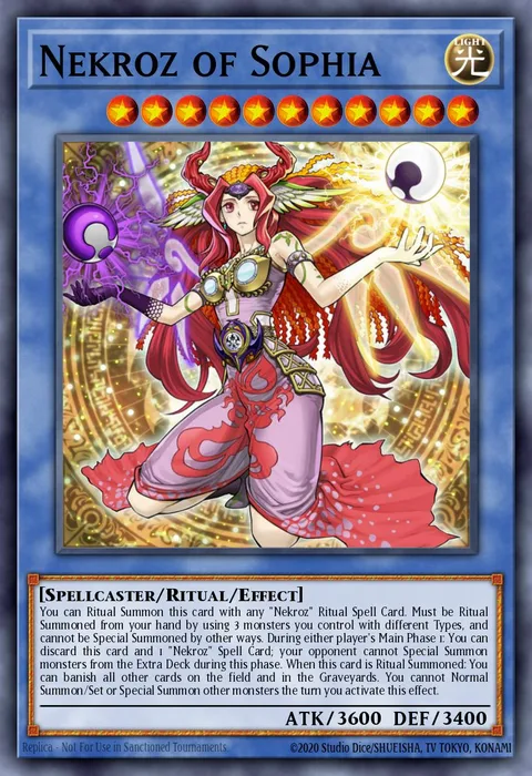 Nekroz of Sophia trading card