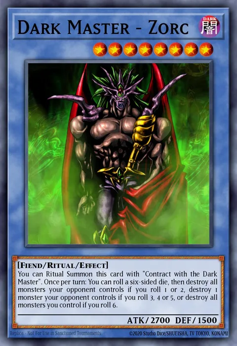 Dark Master - Zorc trading card