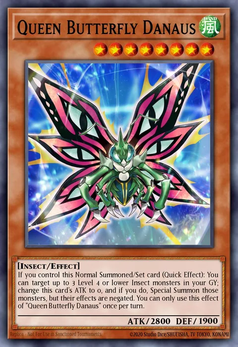 Queen Butterfly Danaus trading card