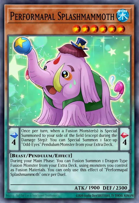 Performapal Splashmammoth trading card