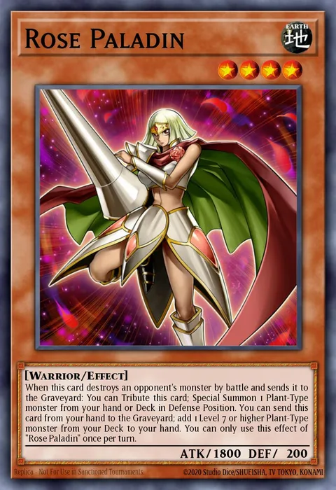 Rose Paladin trading card