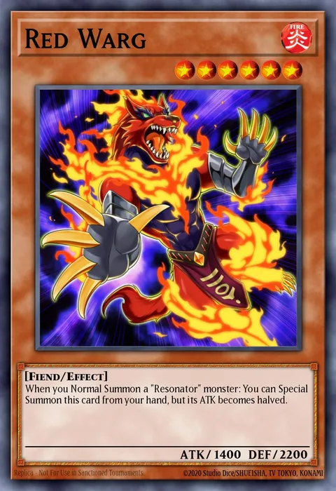 Red Warg trading card