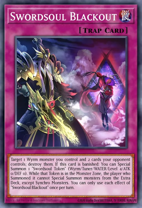 Swordsoul Blackout trading card