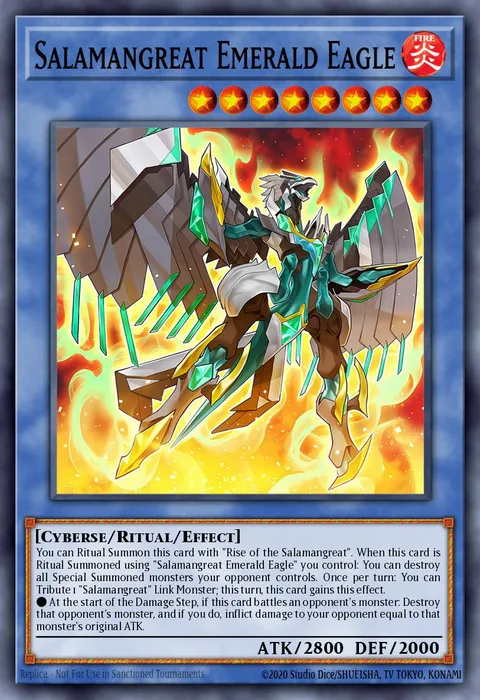 Salamangreat Emerald Eagle trading card