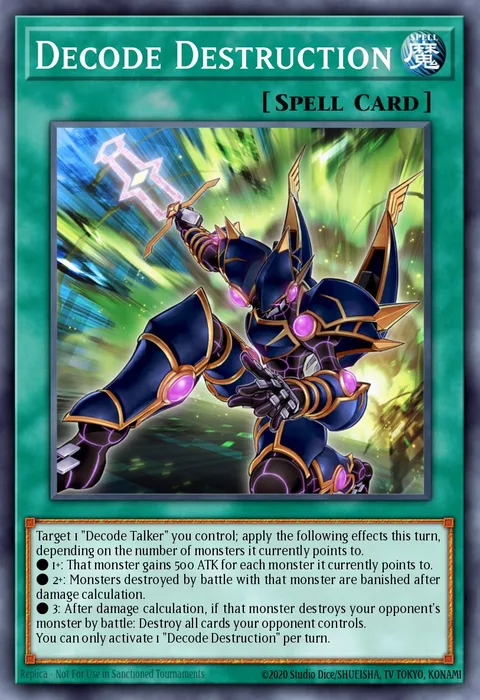 Decode Destruction trading card