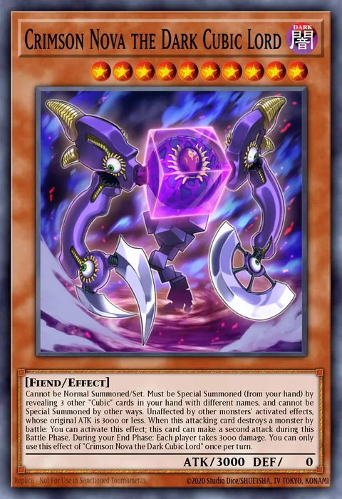 Crimson Nova the Dark Cubic Lord trading card