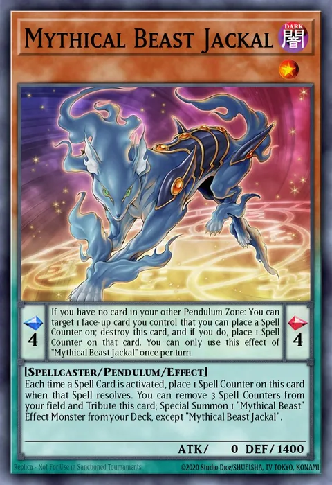 Mythical Beast Jackal trading card