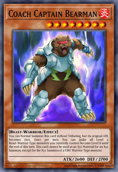 Coach Captain Bearman trading card
