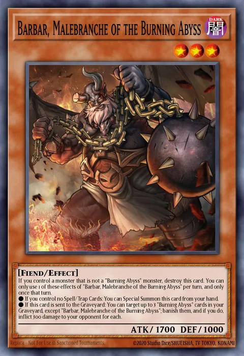 Barbar, Malebranche of the Burning Abyss trading card