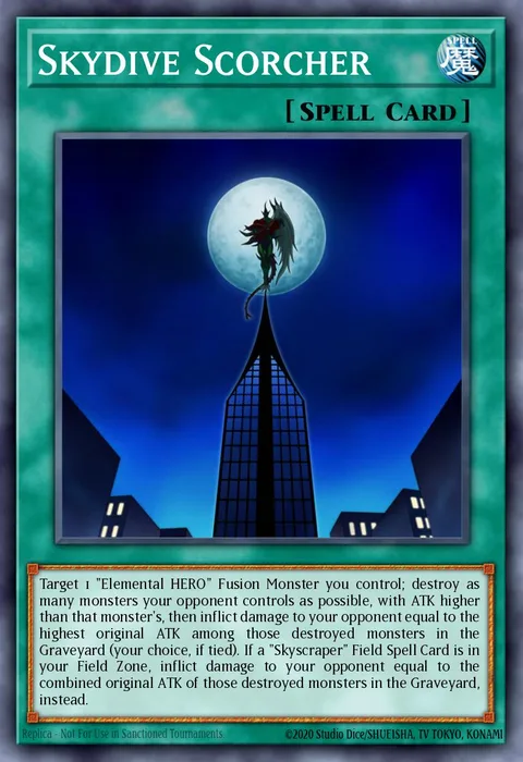 Skydive Scorcher trading card