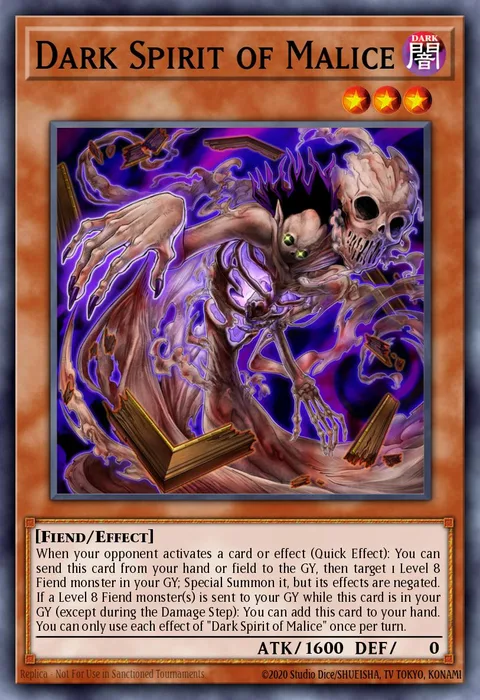Dark Spirit of Malice trading card